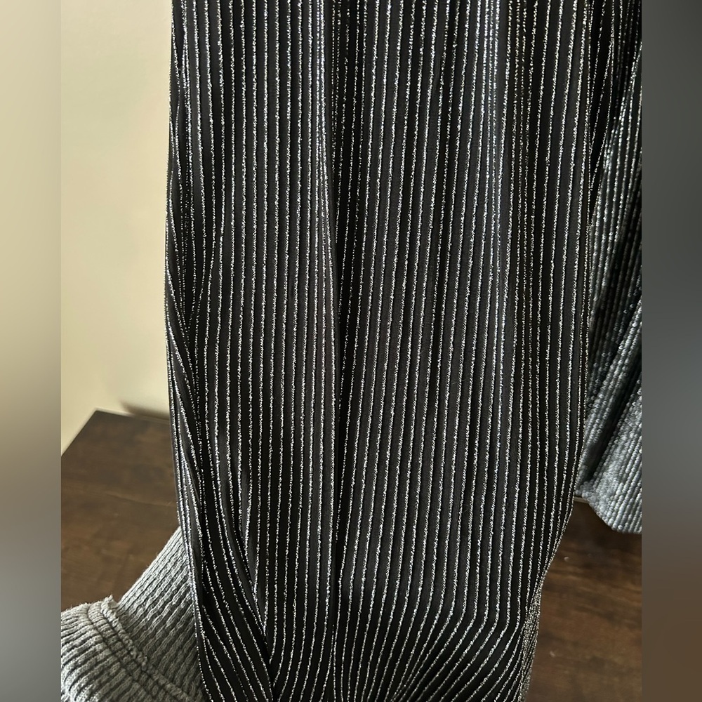 NWT Torrid Wide Leg Black and Silver Glitter Pants Womens 2X - Picture 6 of 15